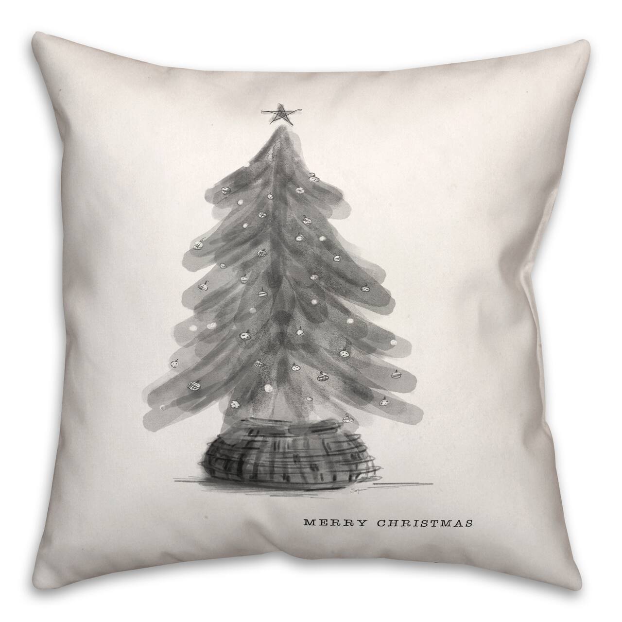 Neutral Christmas Tree 18" x 18" Indoor/Outdoor Pillow